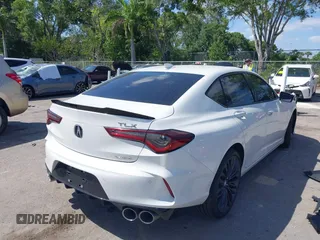 2023 Acura TLX Type S with VIN 19UUB7F00PA002221, listed as a IAAI auction lot 39101435 with 6,376 mi miles and . Bid and sale history available at carsss.com. Image 4.