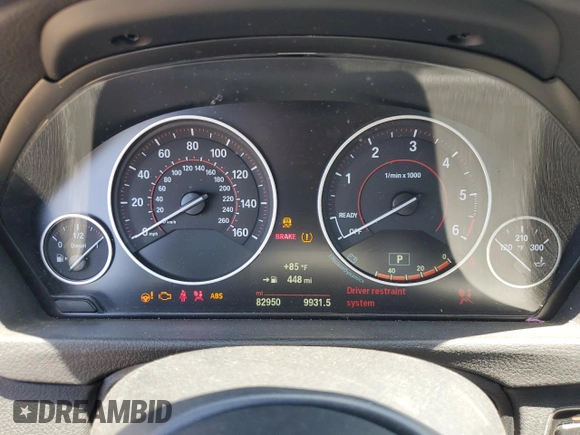 2015 BMW 3 Series 328d with VIN WBA3D3C5XFK158530, listed as a Copart auction lot 60341705 with 82,950 mi miles and Salvage title. Bid and sale history available at DreamBid. Image 9.