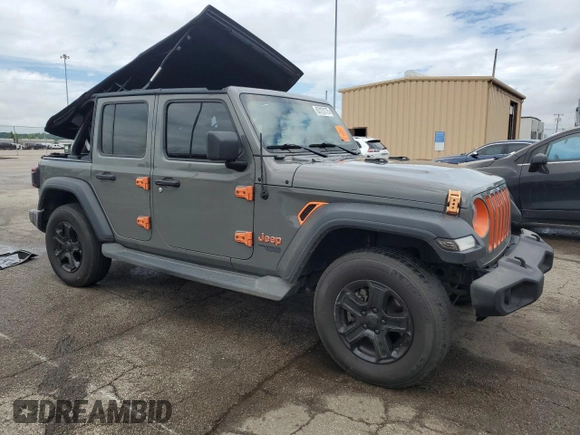 2019 Jeep Wrangler Unlimited Sport S with VIN 1C4HJXDG4KW621287, listed as a Copart auction lot 63123175 with 86,412 mi miles and Salvage title. Bid and sale history available at DreamBid. Image 4.