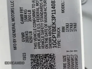 2023 Chevrolet Colorado 4WD Work Truck с VIN 1GCPTBEK3P1140835, выставлен на аукционе Copart как лот 56874755 с пробегом 48 728 миль миль и Списание • Salvage title. История ставок и продаж доступна на DreamBid. Изображение 12.