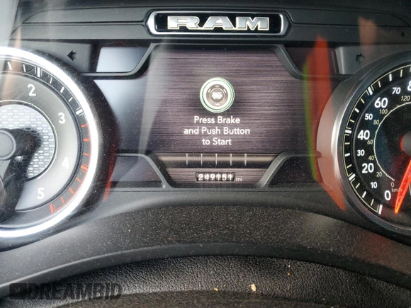 2019 Ram 2500 Laramie with VIN 3C6UR5FL2KG652677, listed as a Copart auction lot 49344175 with 249,151 mi miles and Salvage Title. Bid and sale history available at carsss.com. Image 9.