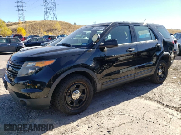 2014 Ford Utility Police Interceptor with VIN 1FM5K8AR0EGB27353, listed as a Copart auction lot 77555854 with 100,315 mi miles and Clean Title. Bid and sale history available at carsss.com. Image 1.