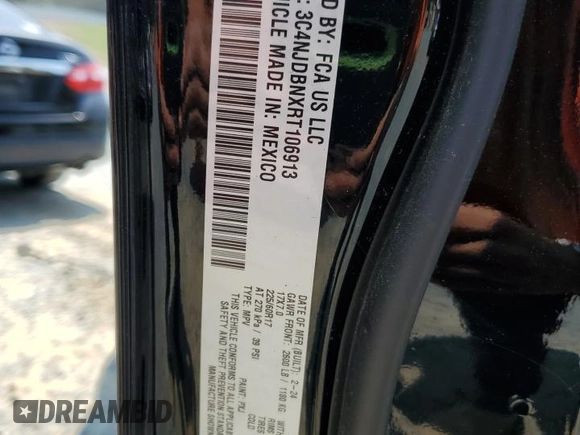 2024 Jeep Compass Latitude с VIN 3C4NJDBNXRT106913, выставлен на аукционе Copart как лот 59372845 с пробегом Не указан миль и Списание • Salvage title. История ставок и продаж доступна на DreamBid. Изображение 12.