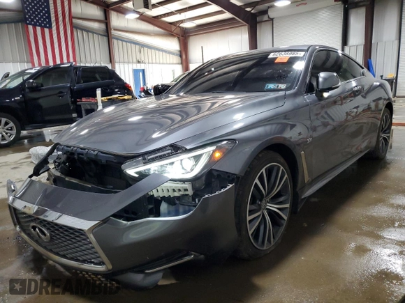 2018 Infiniti Q60 Sport with VIN JN1EV7EL4JM392190, listed as a Copart auction lot 62638985 with 36,893 mi miles and Clean title. Bid and sale history available at DreamBid. Image 1.