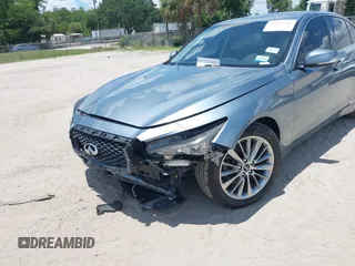 2018 Infiniti Q50 3.0t LUXE with VIN JN1EV7AP1JM361018, listed as a IAAI auction lot 39463706 with 45,648 mi miles. Bid and sale history available at carsss.com. Image 6.