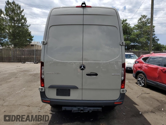 2024 Mercedes-Benz Sprinter with VIN W1Y4NBHY0RT168737, listed as a Copart auction lot 59453224 with 5,717 mi miles and Salvage Title. Bid and sale history available at DreamBid. Image 6.