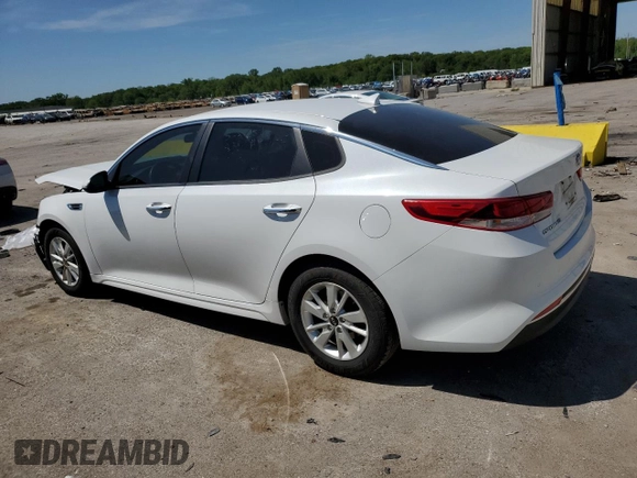 2018 Kia Optima LX with VIN 5XXGT4L35JG245332, listed as a Copart auction lot 56560595 with 109,116 mi miles and Salvage title. Bid and sale history available at DreamBid. Image 2.