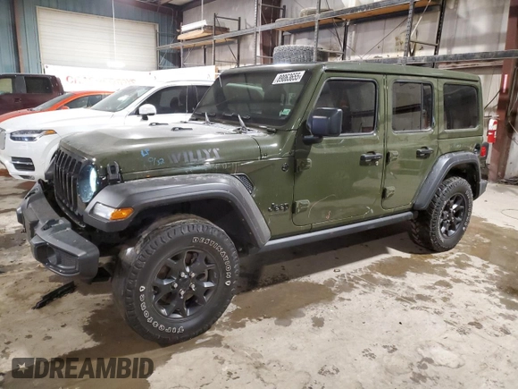 2021 Jeep Wrangler Unlimited Sport S с VIN 1C4HJXDG1MW761204, выставлен на аукционе Copart как лот 89063655 с пробегом 117 490 миль миль и Списание • Salvage title. История ставок и продаж доступна на DreamBid. Изображение 1.