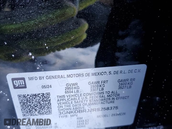2024 Chevrolet Blazer EV eAWD LT z VIN 3GNKDBRJ2RS258375, wystawiony jako Copart lot #45091735 z przebiegiem 5 162 mil mil oraz Szkoda całkowita • Salvage title. Historia ofert i sprzedaży dostępna na DreamBid. Obrazek 13.