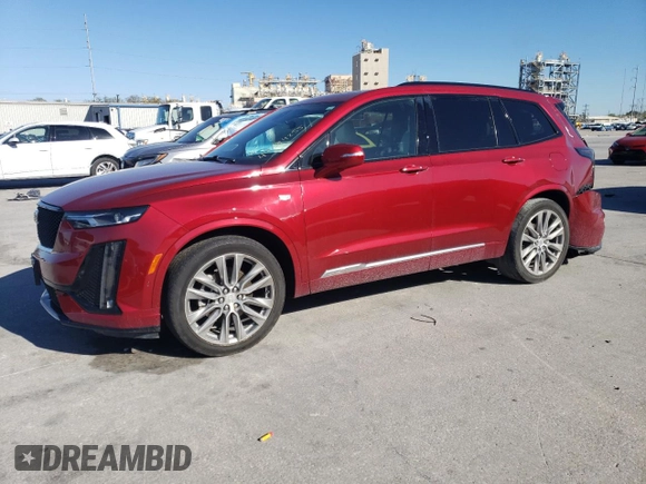 2020 Cadillac XT6 AWD Sport z VIN 1GYKPGRS0LZ105732, wystawiony jako Copart lot #49394255 z przebiegiem 57 871 mil mil oraz Szkoda całkowita • Salvage title. Historia ofert i sprzedaży dostępna na DreamBid. Obrazek 1.