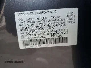 2018 Acura MDX w/Advance/Entertainment Pkg with VIN 5J8YD4H90JL004097, listed as a Copart auction lot 84646394 with 72,098 mi miles and Salvage Title. Bid and sale history available at carsss.com. Image 13.