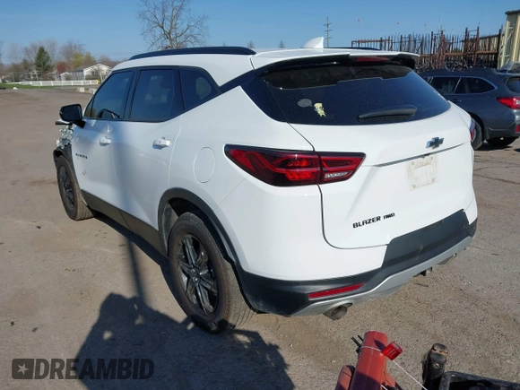 2023 Chevrolet Blazer LT with VIN 3GNKBJRSXPS162712, listed as a IAAI auction lot 42056878 with 52,500 mi miles and . Bid and sale history available at DreamBid. Image 3.