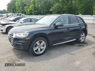 2019 Audi Q5 Premium Plus z VIN WA1BNAFY1K2098972, wystawiony jako Copart lot #59081305 z przebiegiem 117 737 mil mil oraz Szkoda całkowita • Salvage title. Historia ofert i sprzedaży dostępna na DreamBid. Obrazek 1.