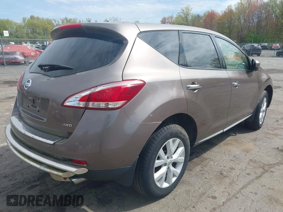 2011 Nissan Murano S with VIN JN8AZ1MWXBW161846, listed as a IAAI auction lot 42164049 with 81,624 mi miles and . Bid and sale history available at DreamBid. Image 4.