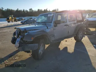 2018 Jeep Wrangler JK Unlimited Sport with VIN 1C4BJWDG9JL875741, listed as a Copart auction lot 44006545 with 49,886 mi miles and Salvage Title. Bid and sale history available at carsss.com. Image 1.