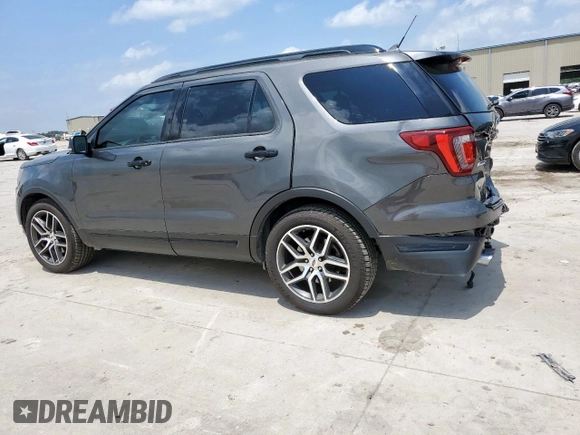 2018 Ford Explorer Sport with VIN 1FM5K8GT7JGB54689, listed as a Copart auction lot 59528925 with 53,018 mi miles and Salvage title. Bid and sale history available at DreamBid. Image 2.