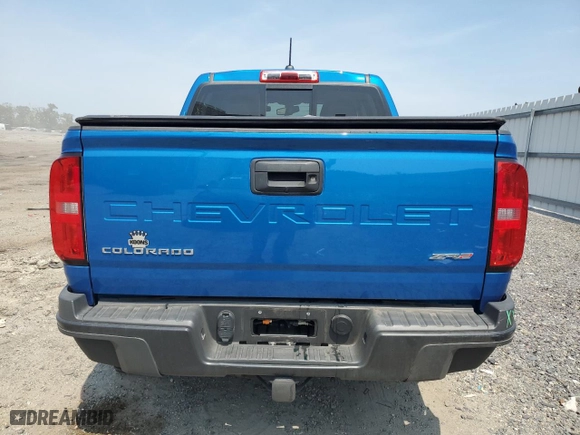2022 Chevrolet Colorado 4WD ZR2 with VIN 1GCGTEEN8N1213027, listed as a Copart auction lot 69222374 with 27,010 mi miles and Salvage Title. Bid and sale history available at carsss.com. Image 6.