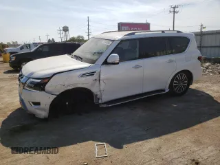 2021 Nissan Armada SV with VIN JN8AY2AD7M9662738, listed as a Copart auction lot 72049894 with 39,855 mi miles and Salvage Title. Bid and sale history available at carsss.com. Image 1.