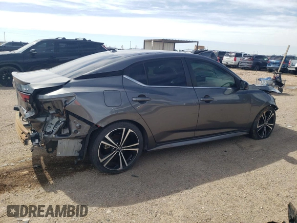 2020 Nissan Sentra SR with VIN 3N1AB8DVXLY281451, listed as a Copart auction lot 54754345 with 58,025 mi miles and Clean Title. Bid and sale history available at DreamBid. Image 3.