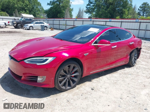 2016 Tesla Model S 90D with VIN 5YJSA1E48GF144821, listed as a IAAI auction lot 42206473 with 129,624 mi miles and . Bid and sale history available at DreamBid. Image 2.