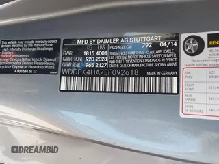 2014 Mercedes-Benz SLK 250 with VIN WDDPK4HA7EF092618, listed as a IAAI auction lot 42150470 with 52,727 mi miles and . Bid and sale history available at DreamBid. Image 9.