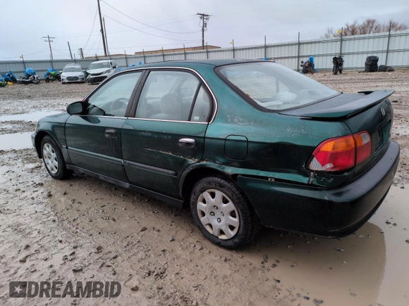 2000 Honda Civic LX with VIN 2HGEJ6676YH512977, listed as a Copart auction lot 50985455 with 242,759 mi miles and Salvage Title. Bid and sale history available at DreamBid. Image 2.