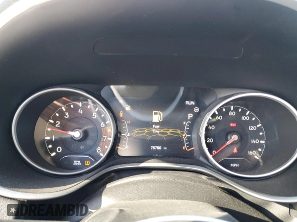 2019 Jeep Compass Latitude with VIN 3C4NJCBB1KT782396, listed as a Copart auction lot 48022595 with 75,790 mi miles and Salvage title. Bid and sale history available at DreamBid. Image 9.