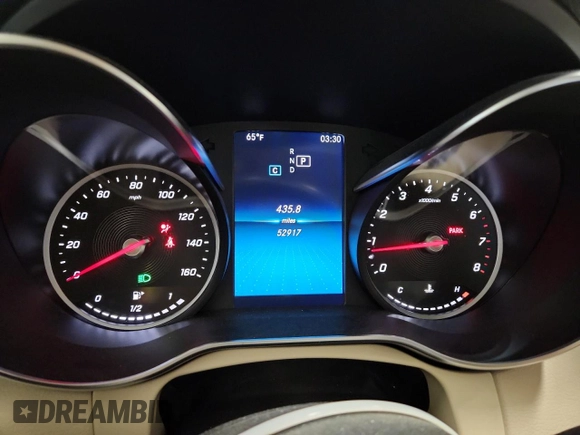 2019 Mercedes-Benz C 300 with VIN 55SWF8EB4KU301052, listed as a Copart auction lot 58484355 with 52,917 mi miles and Salvage title. Bid and sale history available at DreamBid. Image 9.