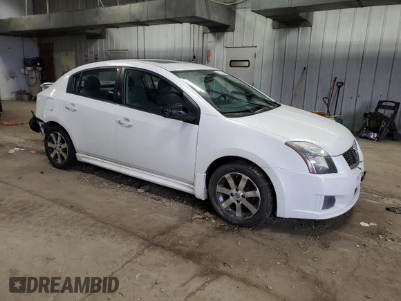 2012 Nissan Sentra SR with VIN 3N1AB6AP4CL693694, listed as a Copart auction lot 53742505 with 156,093 mi miles and Non Repairable. Bid and sale history available at DreamBid. Image 4.