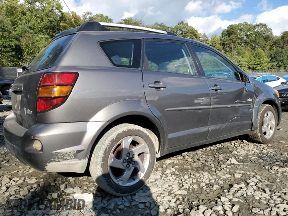 2005 Pontiac Vibe with VIN 5Y2SM638X5Z441011, listed as a Copart auction lot 73820424 with 163,432 mi miles and Salvage Title. Bid and sale history available at carsss.com. Image 3.