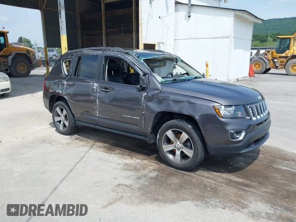 2016 Jeep Compass High Altitude Edition with VIN 1C4NJDEB0GD558230, listed as a IAAI auction lot 39799941 with 57,002 mi miles. Bid and sale history available at carsss.com. Image 1.