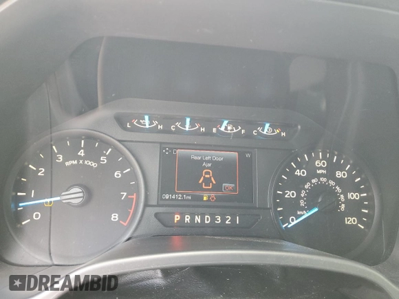 2017 Ford F-150 XL with VIN 1FTEW1C88HKE35781, listed as a Copart auction lot 51852305 with 91,412 mi miles and Salvage Title. Bid and sale history available at carsss.com. Image 9.