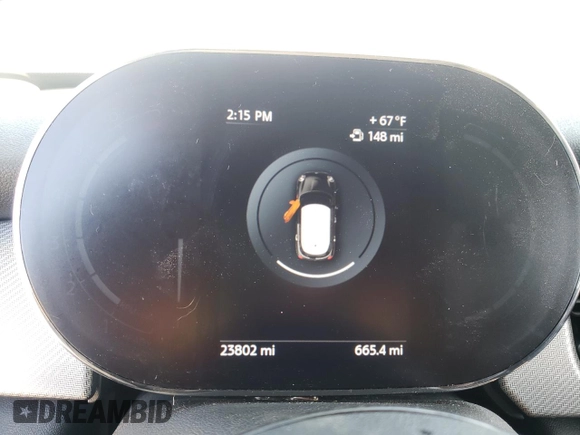 2023 MINI Hardtop 4 Door Cooper S with VIN WMW53DK01P2S63871, listed as a Copart auction lot 76006504 with 23,802 mi miles and Salvage title. Bid and sale history available at DreamBid. Image 9.