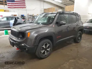 2020 Jeep Renegade Trailhawk z VIN ZACNJBC14LPL30285, wystawiony jako Copart lot #54767445 z przebiegiem 36 851 mil mil oraz Szkoda całkowita • Salvage title. Historia ofert i sprzedaży dostępna na DreamBid. Obrazek 1.