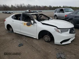 2018 Acura TLX w/Technology Pkg with VIN 19UUB2F53JA001408, listed as a Copart auction lot 46942215 with 0 mi miles and Salvage Title. Bid and sale history available at carsss.com. Image 4.