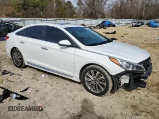 2017 Hyundai Sonata Sport with VIN 5NPE34AFXHH469134, listed as a Copart auction lot 45477325 with 126,108 mi miles and Salvage Title. Bid and sale history available at DreamBid. Image 4.