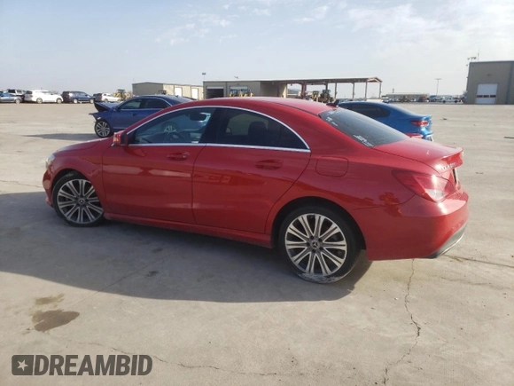 2018 Mercedes-Benz CLA with VIN WDDSJ4EB0JN599242, listed as a Copart auction lot 42423663 with 54,976 mi miles. Bid and sale history available at carsss.com. Image 2.