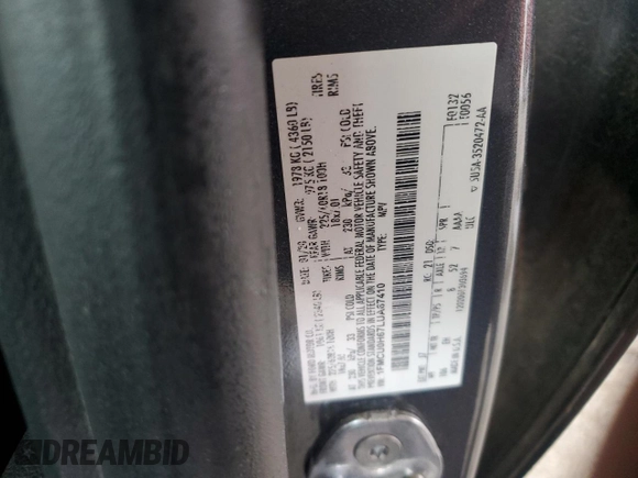 2020 Ford Escape SEL с VIN 1FMCU0H67LUA67410, выставлен на аукционе Copart как лот 51210715 с пробегом 132 535 миль миль и Списание • Salvage title. История ставок и продаж доступна на DreamBid. Изображение 15.