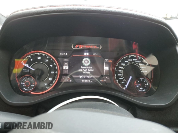 2020 Ram 1500 Rebel with VIN 1C6SRFLTXLN118580, listed as a Copart auction lot 54585955 with 39,028 mi miles and Salvage title. Bid and sale history available at DreamBid. Image 9.