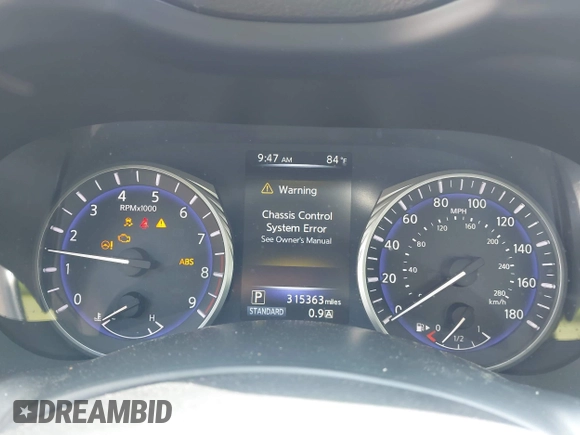 2014 Infiniti Q50 Sport with VIN JN1BV7AP5EM683640, listed as a IAAI auction lot 42459979 with 315,363 mi miles and . Bid and sale history available at DreamBid. Image 7.