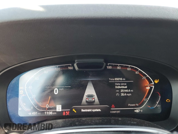 2021 BMW 5 Series 540i with VIN WBA53BJ06MWW96533, listed as a Copart auction lot 48283535 with 65,016 mi miles and Salvage Title. Bid and sale history available at DreamBid. Image 9.