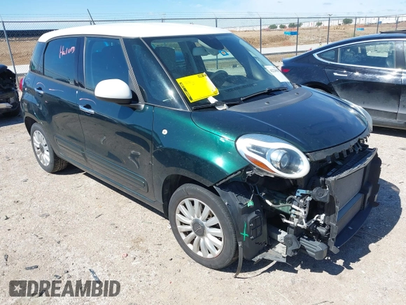 2014 FIAT 500L Easy with VIN ZFBCFABH1EZ001958, listed as a IAAI auction lot 42220010 with 62,450 mi miles and . Bid and sale history available at DreamBid. Image 1.