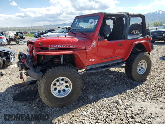 2003 Jeep Wrangler Rubicon with VIN 1J4FA69S93P352899, listed as a Copart auction lot 56054425 with 3,761 mi miles and Salvage title. Bid and sale history available at DreamBid. Image 1.