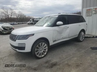 2019 Land Rover Range Rover with VIN SALGS5RE0KA553158, listed as a Copart auction lot 53650495 with 57,479 mi miles and Salvage title. Bid and sale history available at DreamBid. Image 1.