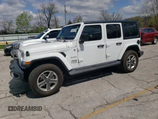 2019 Jeep Wrangler Unlimited Sahara with VIN 1C4HJXEN7KW595474, listed as a Copart auction lot 52367265 with 101,802 mi miles and Salvage Title. Bid and sale history available at carsss.com. Image 1.