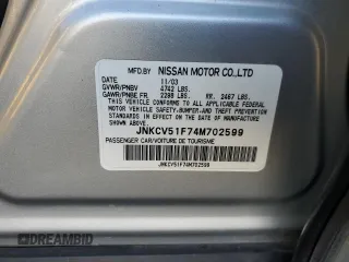 2004 Infiniti G35 w/Leather with VIN JNKCV51F74M702599, listed as a Copart auction lot 75554534 with 122,353 mi miles and Clean Title. Bid and sale history available at DreamBid. Image 12.