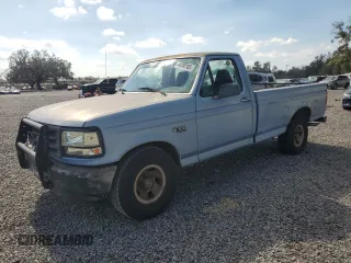 1996 Ford F-150 Special with VIN 1FTEF15Y8TNA10582, listed as a Copart auction lot 44380185 with 0 mi miles and Salvage Title. Bid and sale history available at carsss.com. Image 1.