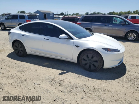 2025 Tesla Model 3 Long Range with VIN 5YJ3E1EA8SF934661, listed as a Copart auction lot 61469155 with 8,068 mi miles and Salvage title. Bid and sale history available at DreamBid. Image 4.