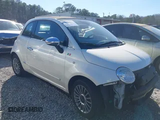 2012 FIAT 500 Gucci with VIN 3C3CFFER7CT119178, listed as a IAAI auction lot 41592427 with 63,836 mi miles. Bid and sale history available at carsss.com. Image 1.