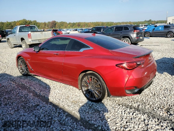 2020 Infiniti Q60 Red Sport 400 with VIN JN1FV7EL3LM460437, listed as a Copart auction lot 78080804 with 55,518 mi miles and Clean title. Bid and sale history available at DreamBid. Image 2.